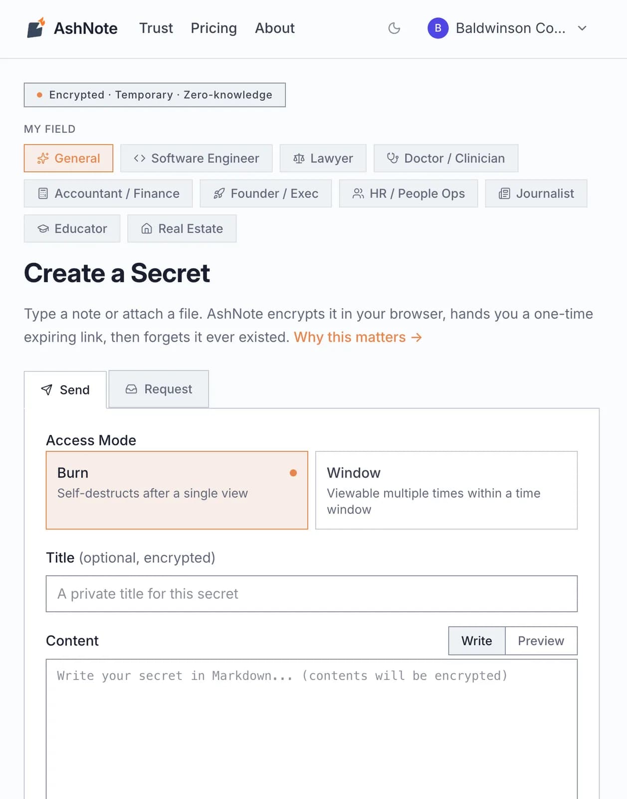 AshNote product preview