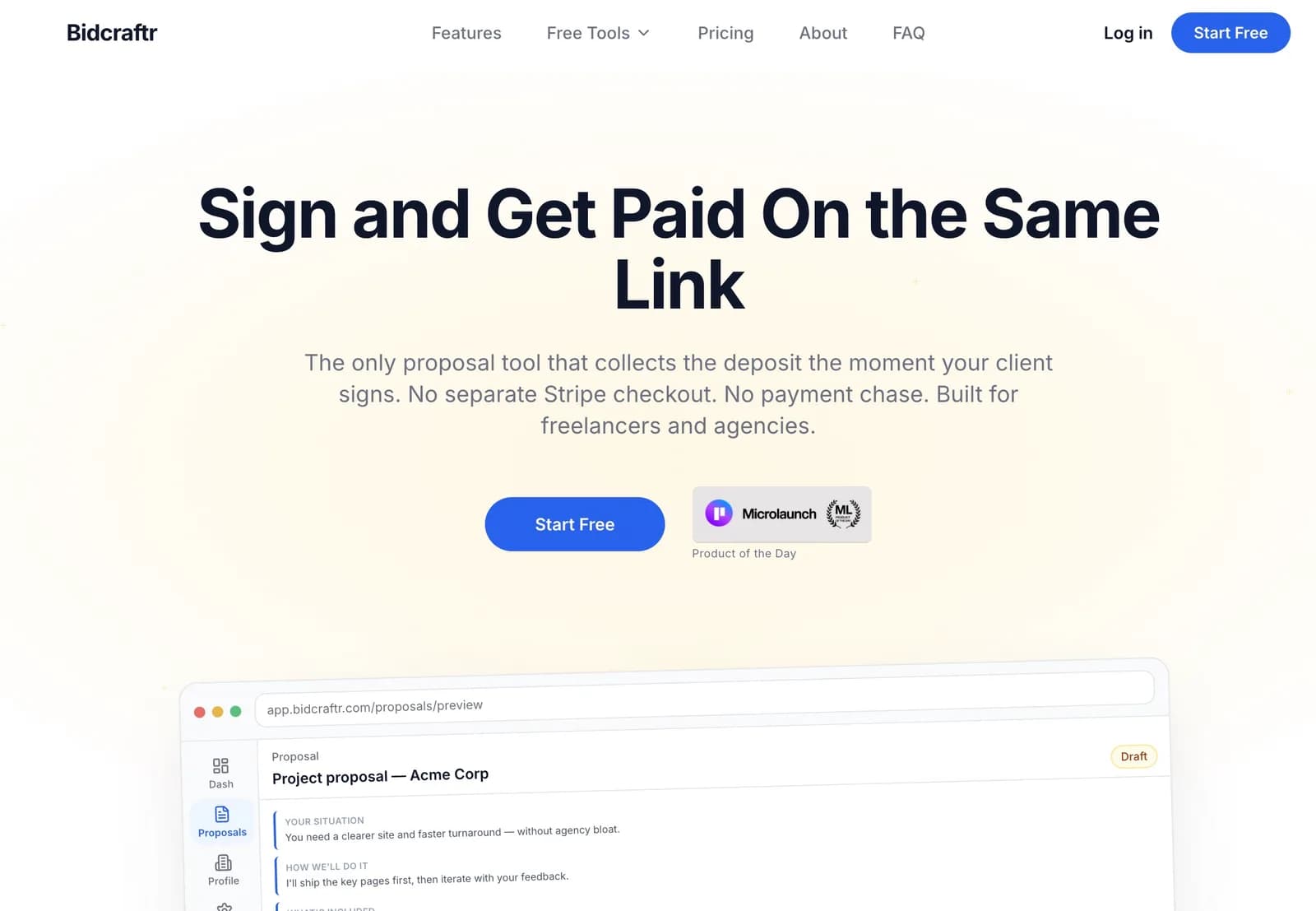 Bidcraftr product preview